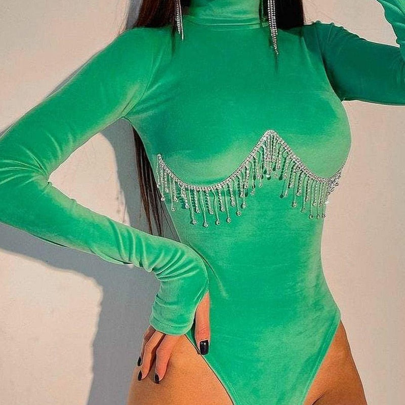 Diamond Tassels Bodysuit