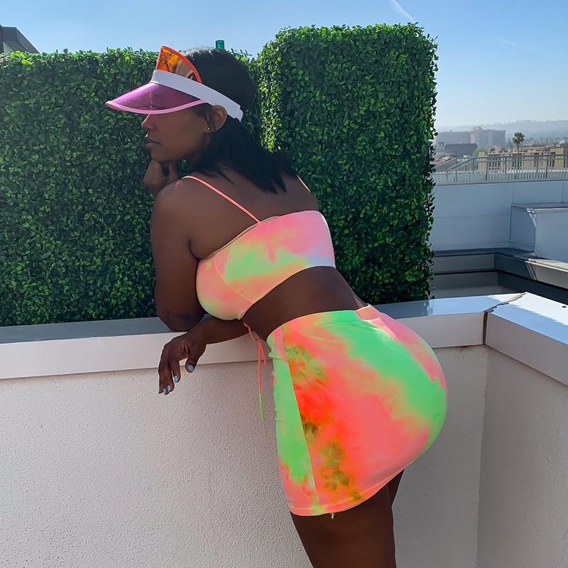 Tie Dye Mini Skirt Set